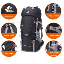 Load image into Gallery viewer, 60L Waterproof Hiking & Camping Bag w/Internal Rain Cover