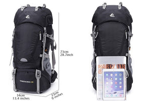 60L Waterproof Hiking & Camping Bag w/Internal Rain Cover