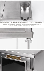 Ultralight Titanium Alloy Wood Stove