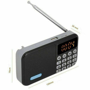 Rechargeable Pocket-size Digital FM Radio w/Bluetooth