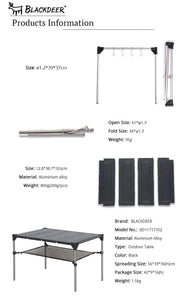 Aluminum Alloy Folding Portable Picnic and Camping Table (2 Options)