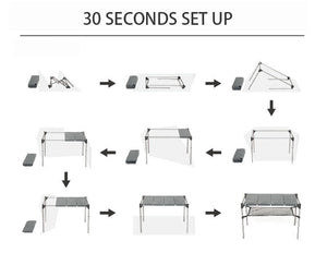 Aluminum Alloy Folding Portable Picnic and Camping Table (2 Options)