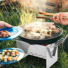 Load image into Gallery viewer, Lixada Portable Folding Stainless Steel Wood Burning Stove w/Bellows

